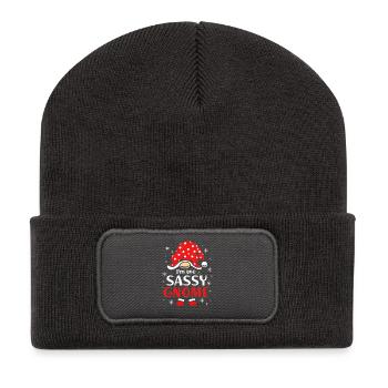 Gnom - Recycelte Patch Beanie - Dunkelgrau - Vorne