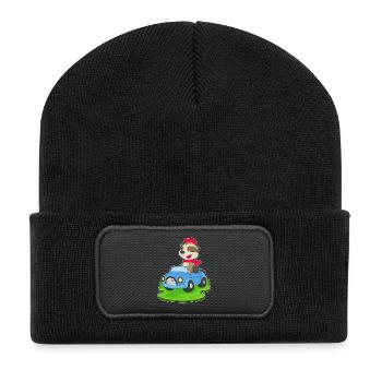Meerkat Car - Recycled Patch Beanie - black - Front