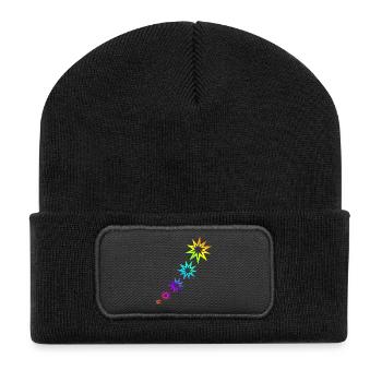 Colorful Stars - Recycled Patch Beanie - black - Front