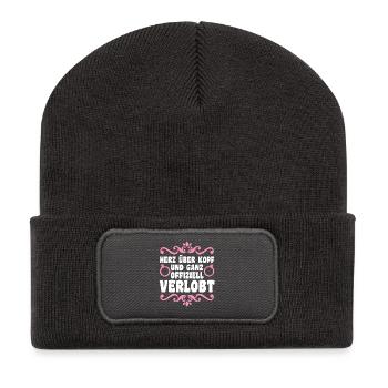 JGA Team Braut Junggesellinnenabschied - Recycelte Patch Beanie - Dunkelgrau - Vorne