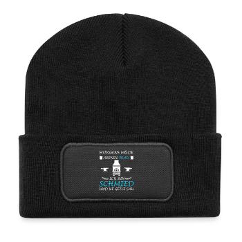 Blacksmith Forge Anvil Metal Construction - Recycled Patch Beanie - black - Front