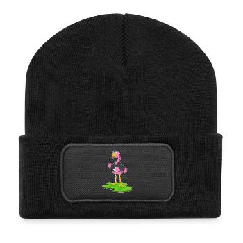Flamingo Enseignant Pointage Bâton École - Beanie recyclé à patch - noir - Devant