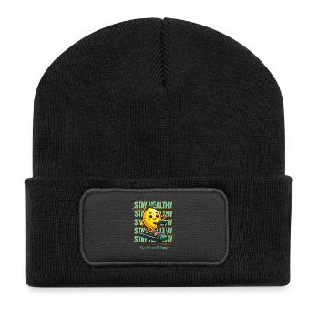 Limonade Lemonade Zitronen Design Stay Healthy - Recycled Patch Beanie - black - Front
