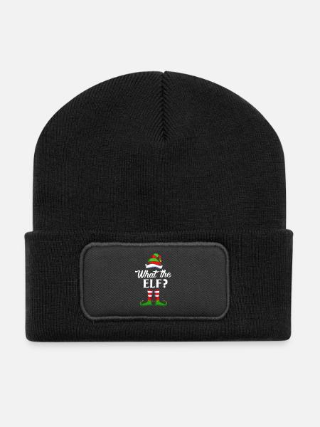 Elfe Elf Weihnachtsgeschenk - Recycelte Patch Beanie - Schwarz