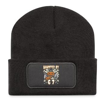 Haunted By 67 Six Seven Meme Gen Alpha Basketball - Recycled Patch Beanie - dark grey - Front