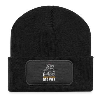 German Shepherd Dad Father's Day Father - Recycled Patch Beanie - black - Front