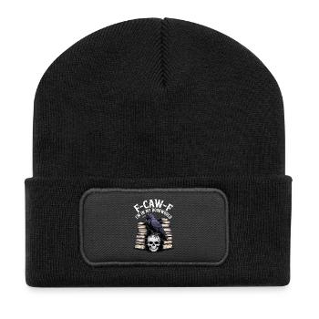 Raven on Skull and Book World - Recycled Patch Beanie - black - Front