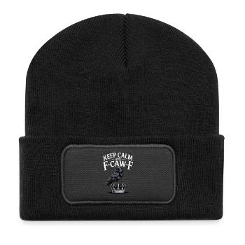 Crow Over Crown Keep Calm - Recycled Patch Beanie - black - Front