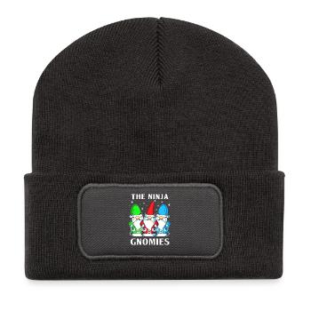Gnom Ninja - Recycelte Patch Beanie - Dunkelgrau - Vorne