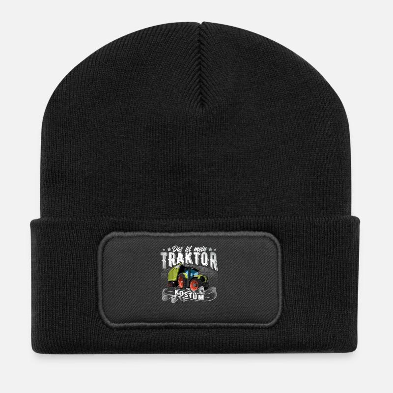 Landwirt Kostüm - Recycelte Patch Beanie - Schwarz