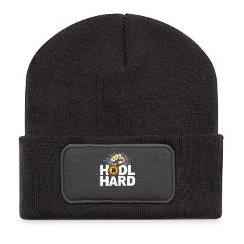 Btc Bitcoin HARD – Bitcoin Crypto - Recycled Patch Beanie - dark grey - Front
