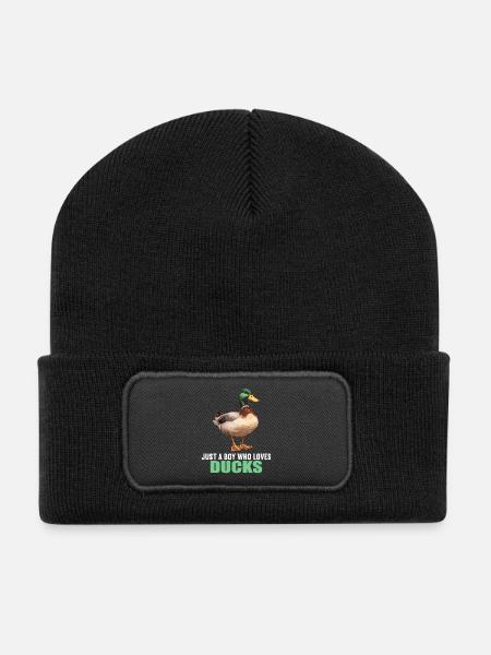 Ducks Duck - Recycled Patch Beanie - black