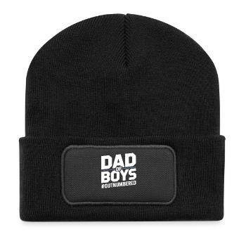 Dad of Boys – Chemise de papa pour les pères de garçon - Beanie recyclé à patch - noir - Devant