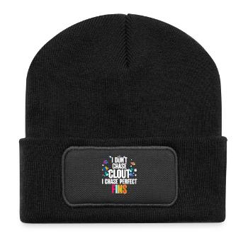 Fischzüchter Aquarianer Fischzucht - Recycelte Patch Beanie - Schwarz - Vorne