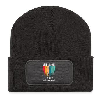 Hunter Gift Hunting Hunting Hunter Exam - Recycled Patch Beanie - dark grey - Front