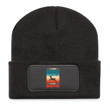 Hunter Gift Hunting Hunting Hunter Exam - Recycled Patch Beanie - dark grey - Front