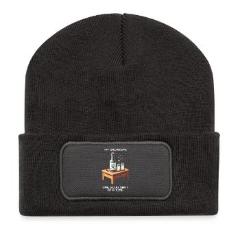 XP Grind with Soju | Korea Food & Nightlife - Recycled Patch Beanie - dark grey - Front