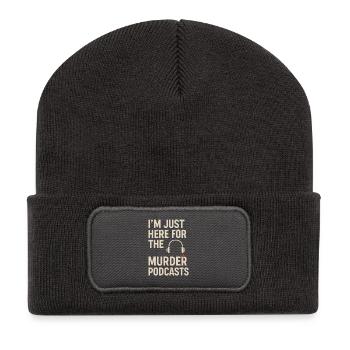 I'm Just Here for the Murder Podcasts – True Crime - Recycled Patch Beanie - dark grey - Front