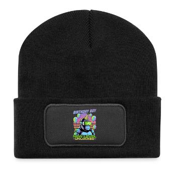 Birthday Gamer VR - Recycelte Patch Beanie - Schwarz - Vorne