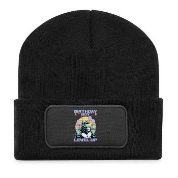 Birthday Gamer VR - Recycelte Patch Beanie - Schwarz - Vorne