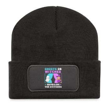 Halloween Gender Reveal - Recycelte Patch Beanie - Dunkelgrau - Vorne