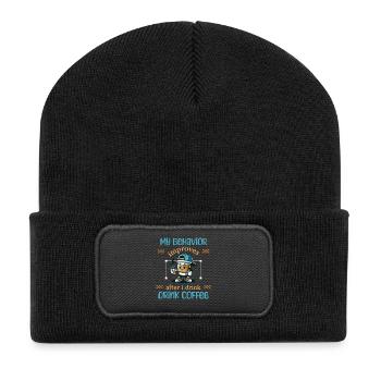 Fier thérapeute ABA avec du cœur - Beanie recyclé à patch - noir - Devant