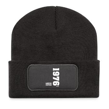 Limited_Edition_1976 - Recycled Patch Beanie - dark grey - Front