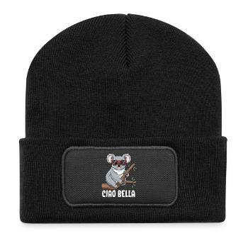 Ciao Bella - Recycelte Patch Beanie - Schwarz - Vorne