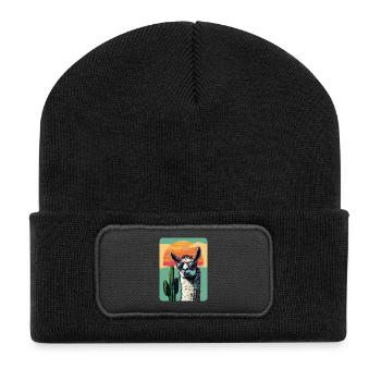 lama - Beanie recyclé à patch - noir - Devant