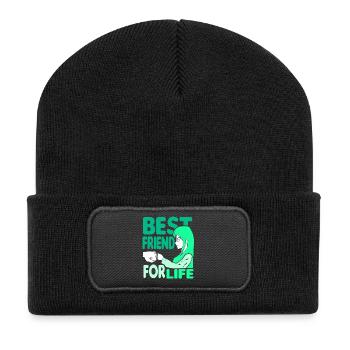 Anime Manga Otaku Kawaii Meilleurs amis Cosplay - Beanie recyclé à patch - noir - Devant