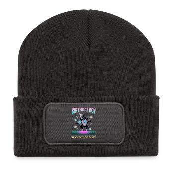 Birthday Gamer VR - Recycelte Patch Beanie - Dunkelgrau - Vorne