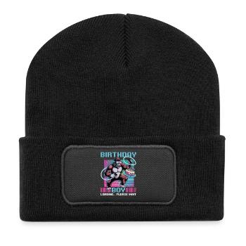 Birthday Gamer VR - Recycelte Patch Beanie - Schwarz - Vorne