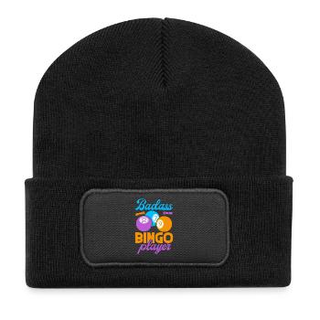 Jeu de bingo Badass Player Bingo - Beanie recyclé à patch - noir - Devant