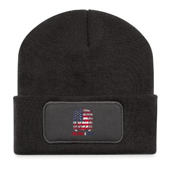 Kambodscha Kambodschaner Khmerican & Proud - Recycelte Patch Beanie - Dunkelgrau - Vorne