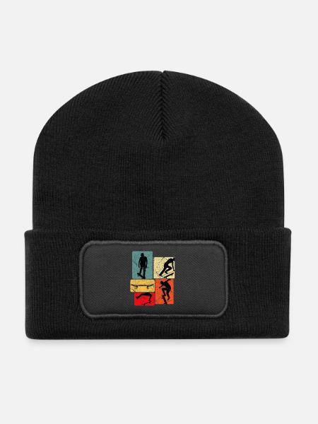 Skateboard Skaten Skateboarding Skater - Recycelte Patch Beanie - Schwarz