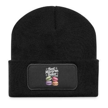 Macaron French Desserts - Recycled Patch Beanie - black - Front