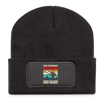 Cadeau drôle de menuisier - Beanie recyclé à patch - charbon - Devant
