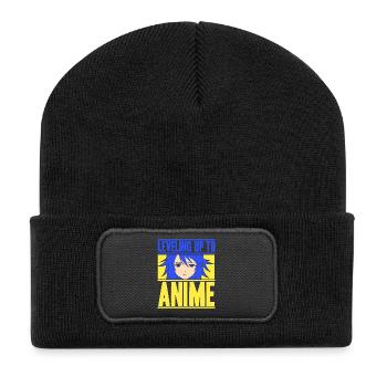 Anime Manga Otaku Kawaii Japon Cosplay Bande dessinée - Beanie recyclé à patch - noir - Devant