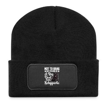 Nicht Zu Prahlen, Aber Ich Bin Eine Art Große - Recycelte Patch Beanie - Schwarz - Vorne