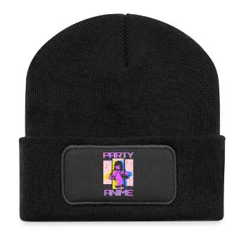 Party Celebration Anime Manga Otaku Kawaii Japan Cosplay - Recycled Patch Beanie - black - Front