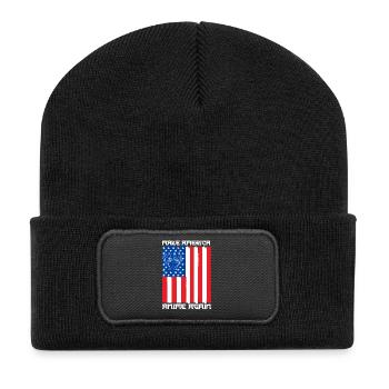 Anime Manga Otaku Kawaii États-Unis Drapeau de l’Amérique Drapeau - Beanie recyclé à patch - noir - Devant