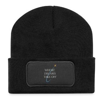 Flight Instructor Cfi Pilot Aviation Instructor - Recycled Patch Beanie - black - Front