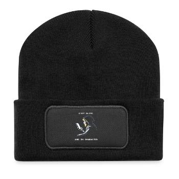 Rester en vie | Humour RPG dans le personnage - Beanie recyclé à patch - noir - Devant