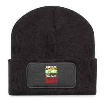 Viande séchée de bœuf séchée Biltong Pemmican - Beanie recyclé à patch - charbon - Devant