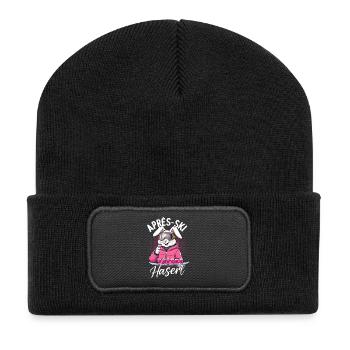 Après-ski bunny - Recycled Patch Beanie - black - Front