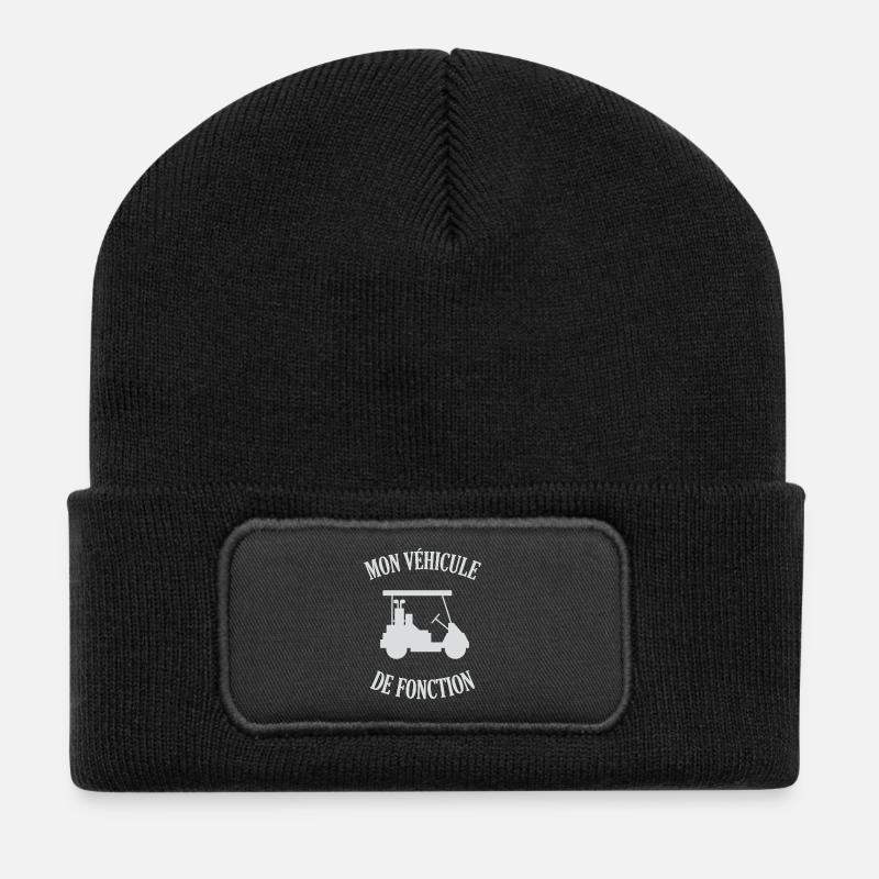 Mein Firmenwagen Humor Golf - Recycelte Patch Beanie - Schwarz