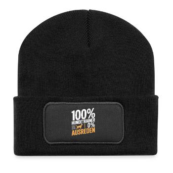 École canine Dog Lover Dresseur de chiens - Beanie recyclé à patch - noir - Devant