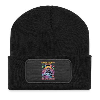 Birthday Gamer VR - Recycelte Patch Beanie - Schwarz - Vorne