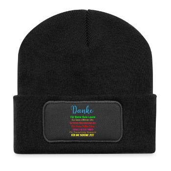 Colleagues Work Colleagues Thank You Saying Gift - Recycled Patch Beanie - black - Front