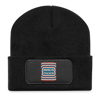 Disco Powder Retro Logo - Recycled Patch Beanie - black - Front